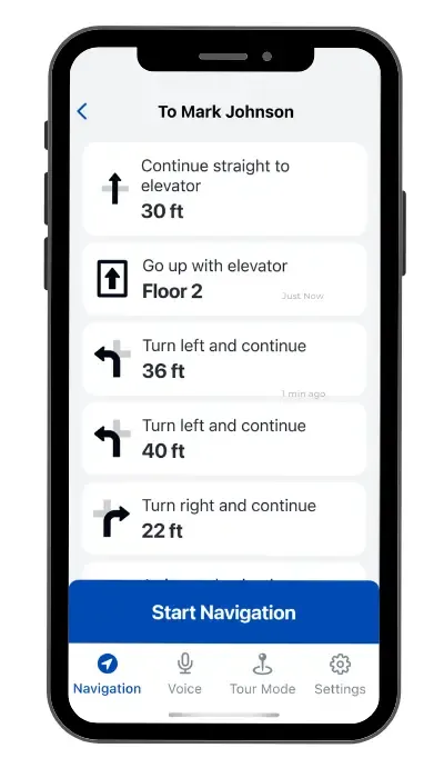 Hearsee application directions screen