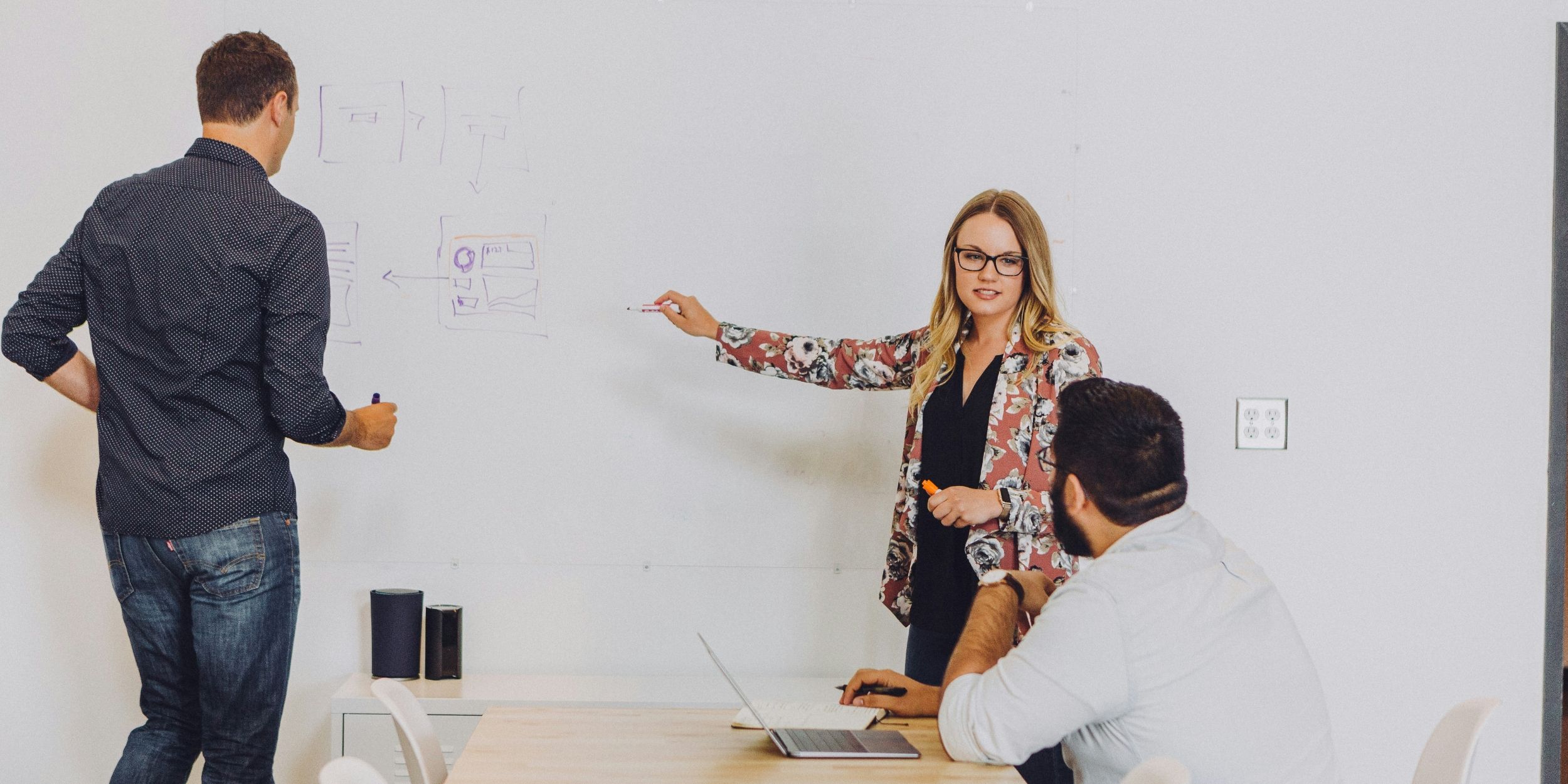 female tech strategist leads a digital strategy workshop